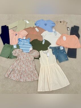 🍑Sage & Peach Girls Size 6 Capsule/Bundle | 14 NWT + 1 NWOT | 60+ Combinations